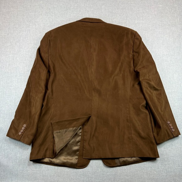 Lauren Ralph Lauren Faux Suede Blazer Sport Coat Men 50R Brown Classic Academia - Picture 6 of 12
